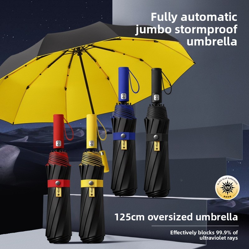 125CM Triple Fold Double Layer - Golf Umbrella Large recension och pris