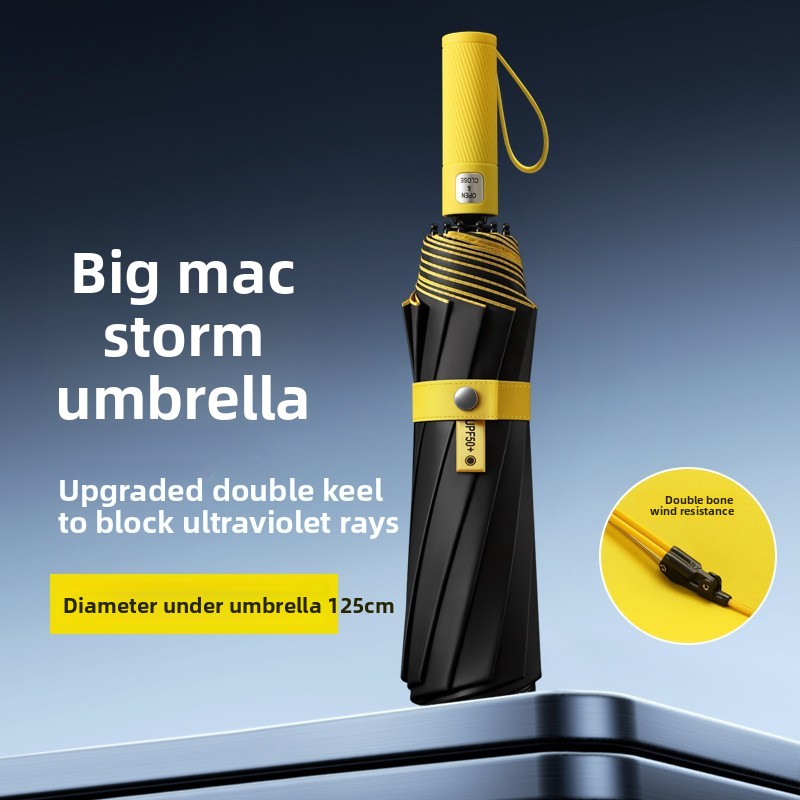 125CM Triple Fold Double Layer - Golf Umbrella Large recension och pris