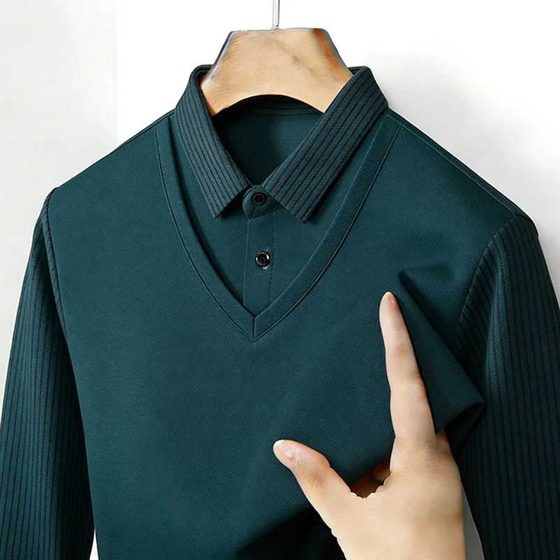 Men's Fake Two Piece Shirt Col - Golf Tees recension och pris