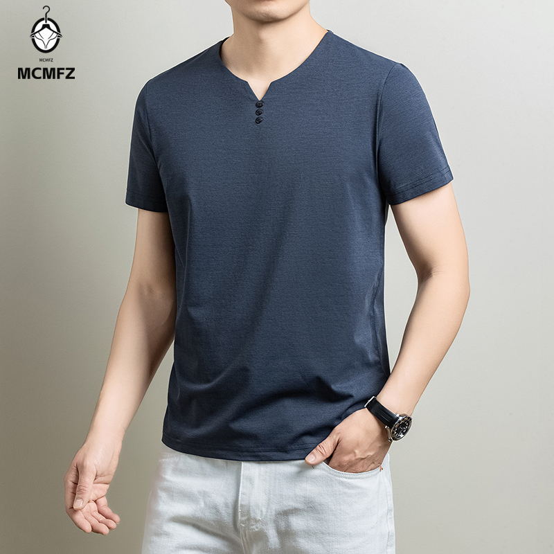 Mens Basic Henley T Shirt Comf - Golf Tees recension och pris