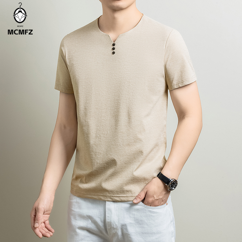 Mens Basic Henley T Shirt Comf - Golf Tees recension och pris